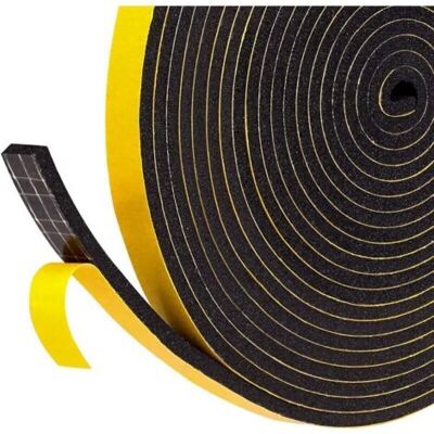 OEM Joint Adhésif En Mousse Caoutchouc Pour Isolation Fenêtre, Joint Pour Porte Entrée, 1 Rouleaux 12mm X3mm X4m, Joint En Bande Multifonction, Protection Meuble - Mousse Noir Film Jaune - Publicité OEM Joint Adhésif En Mousse Caoutchouc Pour Isolation Fenêtre, Joint Pour Porte Entrée, 1 Rouleaux 12mm X3mm X4m, Joint En Bande Multifonction, Protection Meuble - Mousse Noir Film Jaune - Publicité