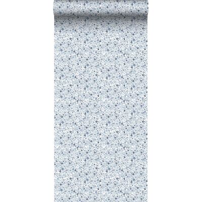 Papier Peint Fleurs Bleu Sur Blanc - Sanders & Sanders - Publicité Papier Peint Fleurs Bleu Sur Blanc - Sanders & Sanders - Publicité
