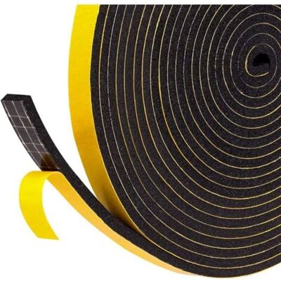 SCORPIO Joint Adhésif En Bande Pour Porte Fenêtre, 1 Rouleaux 12mm X 6 Mm X 3m, Joint Isolant En Mousse Caoutchouc, Isolation Phonique Et Froid, Protection Meuble Climatiseur- Mousse Noir Film Jaune - Publicité SCORPIO Joint Adhésif En Bande Pour Porte Fenêtre, 1 Rouleaux 12mm X 6 Mm X 3m, Joint Isolant En Mousse Caoutchouc, Isolation Phonique Et Froid, Protection Meuble Climatiseur- Mousse Noir Film Jaune - Publicité