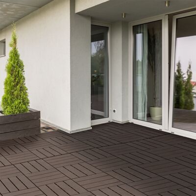 EASYCOMFORT As Easy Dalles De Terrasse 30 X 30 Cm, 9 Pièces, 0,81 M², Dalles Clipsables, Dalles De Balcon Avec Système De Clic, Fonction Drainage, Carrelage De Sol Pour Terrasse/balcon, Marron - Publicité EASYCOMFORT As Easy Dalles De Terrasse 30 X 30 Cm, 9 Pièces, 0,81 M², Dalles Clipsables, Dalles De Balcon Avec Système De Clic, Fonction Drainage, Carrelage De Sol Pour Terrasse/balcon, Marron - Publicité
