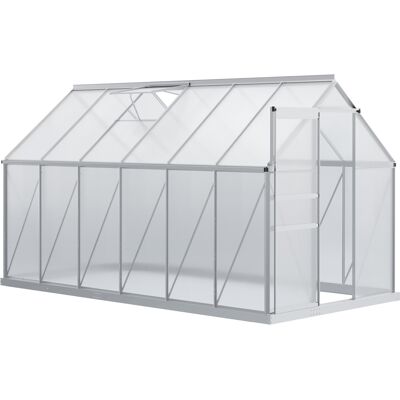 MCKENSA Serre De Culture En Polycarbonate 7,1 M², Dimensions 1,9l X 3,75l X 1,99 M, Avec Fondation, Fenêtre Réglable Et Porte Coulissante, Argent Et Transparent - Publicité MCKENSA Serre De Culture En Polycarbonate 7,1 M², Dimensions 1,9l X 3,75l X 1,99 M, Avec Fondation, Fenêtre Réglable Et Porte Coulissante, Argent Et Transparent - Publicité