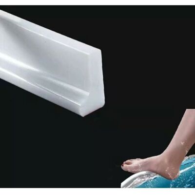 Bunthaus Barrière D'Eau En Silicone Pour Seuil De Douche De 2 M/78 Pouces, Barrière D'Eau Pour Sol De Pièce Humide, Barrage D'Eau De Salle De Bain, Bande D'Étanchéité(forme En L, 3 Cm De Haut) - Publicité Bunthaus Barrière D'Eau En Silicone Pour Seuil De Douche De 2 M/78 Pouces, Barrière D'Eau Pour Sol De Pièce Humide, Barrage D'Eau De Salle De Bain, Bande D'Étanchéité(forme En L, 3 Cm De Haut) - Publicité
