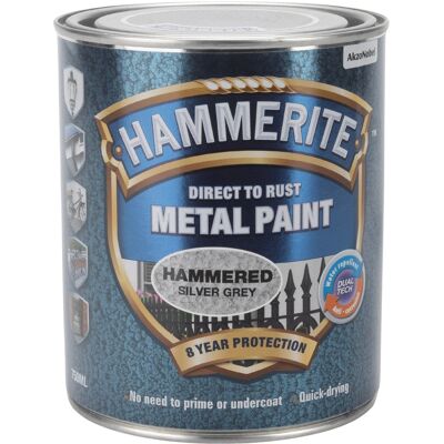 Hammerite - Hammerite Hammered Finish - Gris Argenté - Peinture - Publicité Hammerite - Hammerite Hammered Finish - Gris Argenté - Peinture - Publicité