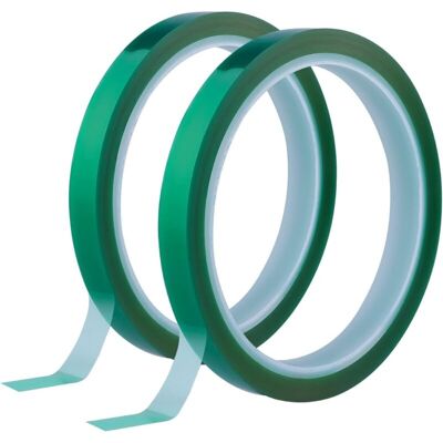 Scotch 2 Rouleaux Ruban Adhésif Haute Température, 10 Mm X 33 M (108 Pieds) Ruban Adhésif Thermique Pour Sublimation Peinture Circuits Imprimés Revêtement En Poudre (vert) - Publicité Scotch 2 Rouleaux Ruban Adhésif Haute Température, 10 Mm X 33 M (108 Pieds) Ruban Adhésif Thermique Pour Sublimation Peinture Circuits Imprimés Revêtement En Poudre (vert) - Publicité