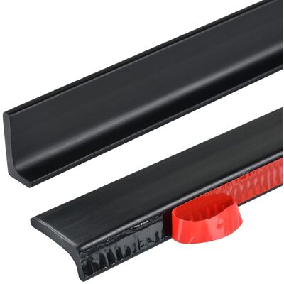 OEM 2m Seuil De Douche Silicone Barrage D'Eau Bande D'Étanchéité Baignoire Barriere De Douche Bande De Retenue D'Eau Pour Salle De Bain Evier, Noir - Publicité OEM 2m Seuil De Douche Silicone Barrage D'Eau Bande D'Étanchéité Baignoire Barriere De Douche Bande De Retenue D'Eau Pour Salle De Bain Evier, Noir - Publicité
