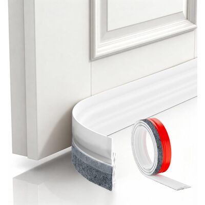 BIJOUTIFULL Draft Excluder For Doors, Self Adhesive Draft Excluder For Doors, With Superior Sound Insulation, Heat Insulation, And Windproof Performance (100 5cm, White) - Publicité BIJOUTIFULL Draft Excluder For Doors, Self Adhesive Draft Excluder For Doors, With Superior Sound Insulation, Heat Insulation, And Windproof Performance (100 5cm, White) - Publicité
