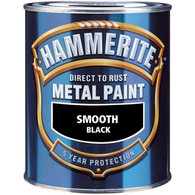 Peinture Hammerite Black Satin Antirouille Rapide Extérieur - Publicité Peinture Hammerite Black Satin Antirouille Rapide Extérieur - Publicité