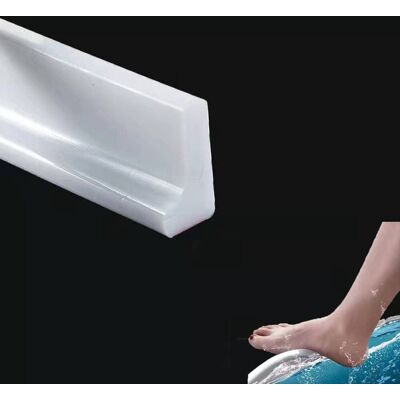 OEM Bande D'Étanchéité Silicone 1m Seuil De Douche Barrage D'Eau Anti-débordement Pour Baignoire Et Salle De Bain Blanc - Publicité OEM Bande D'Étanchéité Silicone 1m Seuil De Douche Barrage D'Eau Anti-débordement Pour Baignoire Et Salle De Bain Blanc - Publicité