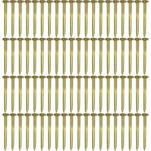 Cyclingcolors - 100x Clou Pointe En Laiton Doré Tête Ronde Idéal Meuble Bois Tableau Chaise Boule Ancien Vintage, 1.5x20mm - Publicité Cyclingcolors - 100x Clou Pointe En Laiton Doré Tête Ronde Idéal Meuble Bois Tableau Chaise Boule Ancien Vintage, 1.5x20mm - Publicité