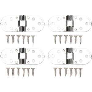 ALLAUVE 4 Hinges À Battant 180° Épaisseur 0.09 Pouce Pour Table Pliante Machine À Coudre, Châssis Métallique Chromé - Publicité ALLAUVE 4 Hinges À Battant 180° Épaisseur 0.09 Pouce Pour Table Pliante Machine À Coudre, Châssis Métallique Chromé - Publicité