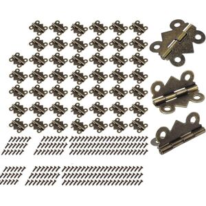 ANGEL CERDA 50 small mini hinges, butterfly folding hinges, bronze mini hinges for furniture, hardware, drawers, closets with screws 20 x 17 mm - Publicité ANGEL CERDA 50 small mini hinges, butterfly folding hinges, bronze mini hinges for furniture, hardware, drawers, closets with screws 20 x 17 mm - Publicité