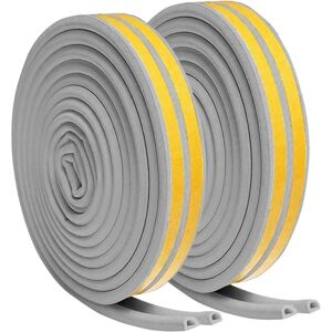 ANGEL CERDA Bandes d'étanchéité pour portes et fenêtres, bandes d'étanchéité en mousse autocollantes, coupe-vent et insonorisantes (gris, 5 m x 2, type D) - Publicité ANGEL CERDA Bandes d'étanchéité pour portes et fenêtres, bandes d'étanchéité en mousse autocollantes, coupe-vent et insonorisantes (gris, 5 m x 2, type D) - Publicité
