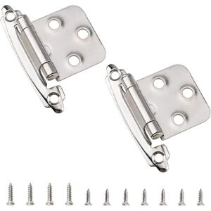 BEBUSINGOTO Charnières de porte, 1 paire de charnières pour armoires, placards, portes de garde-robe (argent) - Publicité BEBUSINGOTO Charnières de porte, 1 paire de charnières pour armoires, placards, portes de garde-robe (argent) - Publicité
