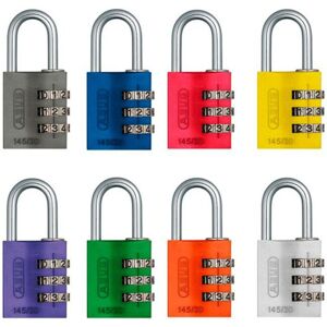 Abus - Cadenas à code 145/20 Couleur - Jaune - Publicité Abus - Cadenas à code 145/20 Couleur - Jaune - Publicité