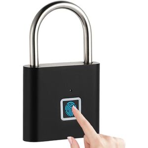 ANGEL CERDA Cadenas à empreinte digitale – Serrure biométrique sans clé pour portails, débarras, salles de sport, serrure à combinaison avec chargement USB, noir - Publicité ANGEL CERDA Cadenas à empreinte digitale – Serrure biométrique sans clé pour portails, débarras, salles de sport, serrure à combinaison avec chargement USB, noir - Publicité
