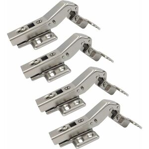 Lot de 4 charnières d'angle à 45 degrés 35 mm avec amortisseur pour portes d'armoires carrées et meubles de cuisine - La solution idéale pour des - Publicité Lot de 4 charnières d'angle à 45 degrés 35 mm avec amortisseur pour portes d'armoires carrées et meubles de cuisine - La solution idéale pour des - Publicité