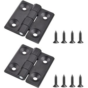 QERSTA Charnière pour meuble,2 Pièces Charnières pour placards pour de Alliage de zinc avec Vis pour Meubles Armoire Porte, Noir - Publicité QERSTA Charnière pour meuble,2 Pièces Charnières pour placards pour de Alliage de zinc avec Vis pour Meubles Armoire Porte, Noir - Publicité