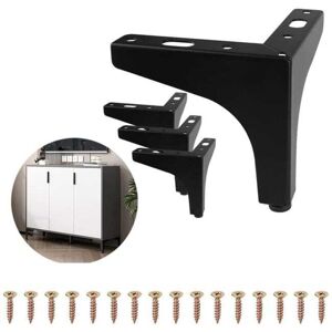 ANGEL CERDA Ensemble de 4 pieds de meubles, pieds de canapé, pieds de table en métal avec vis d'installation faciles, 10 cm (noir) - Publicité ANGEL CERDA Ensemble de 4 pieds de meubles, pieds de canapé, pieds de table en métal avec vis d'installation faciles, 10 cm (noir) - Publicité