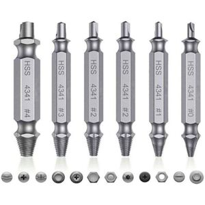 XISRENS Eosnow Ensemble D'Extracteurs De Vis Cassés 6 Pièces, Outil De Retrait Endommagé Dépouillé - Publicité XISRENS Eosnow Ensemble D'Extracteurs De Vis Cassés 6 Pièces, Outil De Retrait Endommagé Dépouillé - Publicité