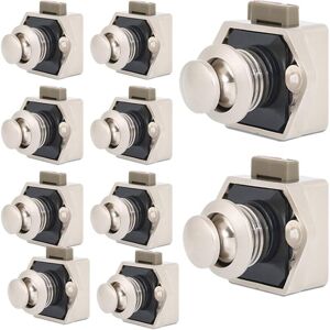 JILLIOPER Fermeture À Bouton-poussoir Pour Meubles, 10 Pièces, Pour La Fermeture Sans Clé Des Tiroirs Et Des Portes, Bouton-poussoir En Métal Avec Loquet, Convient À Tous Les Types De Meubles À La Maison, Home - Publicité JILLIOPER Fermeture À Bouton-poussoir Pour Meubles, 10 Pièces, Pour La Fermeture Sans Clé Des Tiroirs Et Des Portes, Bouton-poussoir En Métal Avec Loquet, Convient À Tous Les Types De Meubles À La Maison, Home - Publicité