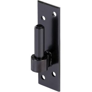 Gond sur platine avec crochet DI – laqué noir – fixation solide pour volets et portails –130 x 40 mm – Marque Alberts - Publicité Gond sur platine avec crochet DI – laqué noir – fixation solide pour volets et portails –130 x 40 mm – Marque Alberts - Publicité