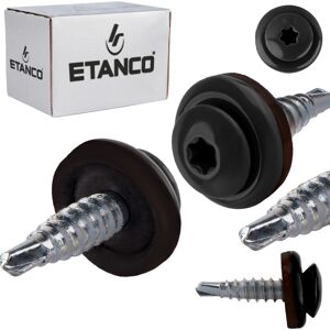 ETANCO Vis Farmer GTF02P Tête cylindrique 4,8x20mm ral 9005 - Publicité ETANCO Vis Farmer GTF02P Tête cylindrique 4,8x20mm ral 9005 - Publicité