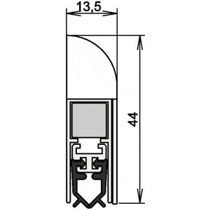 Athmer - Joint de porte Wind-Ex 1-310 1-s.L.735mm Alu anodisé.HLT - Publicité