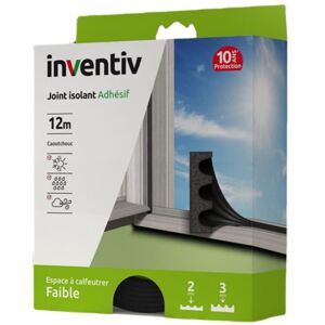 ATELIERS 28 Joint Isolant Caoutchouc Adhésif Inventiv - 2-3mm - 12m Noir - Publicité ATELIERS 28 Joint Isolant Caoutchouc Adhésif Inventiv - 2-3mm - 12m Noir - Publicité