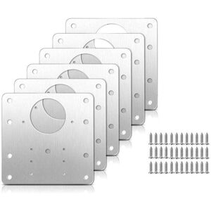 GRID COOL Kit de 6 Plaques de Réparation pour Charnières de Porte d'Armoire avec Vis Cachées en Acier Inoxydable - Publicité GRID COOL Kit de 6 Plaques de Réparation pour Charnières de Porte d'Armoire avec Vis Cachées en Acier Inoxydable - Publicité