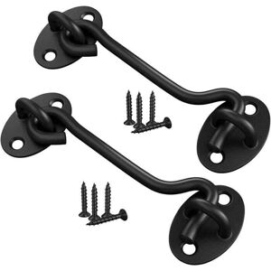 OEM Lot De 2 Crochets De Porte De Cabine, Loquet De Porte Robuste En Acier Inoxydable De 100 Mm, Crochet Et Loquet À Œil Pour Garage, Porte, Fenêtre (4 Pouces) - Publicité OEM Lot De 2 Crochets De Porte De Cabine, Loquet De Porte Robuste En Acier Inoxydable De 100 Mm, Crochet Et Loquet À Œil Pour Garage, Porte, Fenêtre (4 Pouces) - Publicité