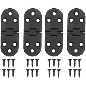 Jeffergarden Lot de 4 charnières à bord rond peintes à 180 degrés en alliage de zinc noir pour porte avec vis - Publicité Jeffergarden Lot de 4 charnières à bord rond peintes à 180 degrés en alliage de zinc noir pour porte avec vis - Publicité