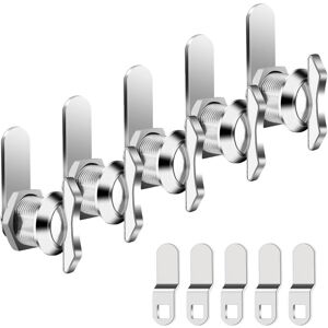 COOCHEER Lot De 5 Serrures À Came Décalées, Serrure À Bouton Rotatif Pour Tiroir, Boîte Aux Lettres, Armoire De Camping-car, Cylindre De Serrure De Rechange 100 % Métal Pour Portes De Rangement Et Camping-cars - Publicité COOCHEER Lot De 5 Serrures À Came Décalées, Serrure À Bouton Rotatif Pour Tiroir, Boîte Aux Lettres, Armoire De Camping-car, Cylindre De Serrure De Rechange 100 % Métal Pour Portes De Rangement Et Camping-cars - Publicité