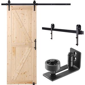 Mophorn - Kit De Porte De Grange Et De Quincaillerie, Porte Coulissante En Bois De 76,2 X 213,4 Cm, Fonctionnement Fluide Et Silencieux, Comprend Un Guide Et Une Poignée Au Sol 8 En 1 - Publicité Mophorn - Kit De Porte De Grange Et De Quincaillerie, Porte Coulissante En Bois De 76,2 X 213,4 Cm, Fonctionnement Fluide Et Silencieux, Comprend Un Guide Et Une Poignée Au Sol 8 En 1 - Publicité