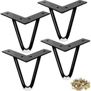 ANGEL CERDA Pieds de meubles, 30 cm, noirs, pour tables basses, armoires basses, meubles TV, pieds de meubles en métal de style industriel, lot de 4 - Publicité ANGEL CERDA Pieds de meubles, 30 cm, noirs, pour tables basses, armoires basses, meubles TV, pieds de meubles en métal de style industriel, lot de 4 - Publicité