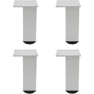 ANGEL CERDA Pieds de meubles réglables en aluminium, lot de 4, pour meubles, canapés et tables, argent, 12 cm (plage de réglage 120-138 mm) - Publicité ANGEL CERDA Pieds de meubles réglables en aluminium, lot de 4, pour meubles, canapés et tables, argent, 12 cm (plage de réglage 120-138 mm) - Publicité