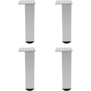 ANGEL CERDA Pieds de meubles réglables en aluminium, lot de 4, pour meubles, canapés et tables, argent, 25 cm (plage de réglage 250-268 mm) - Publicité ANGEL CERDA Pieds de meubles réglables en aluminium, lot de 4, pour meubles, canapés et tables, argent, 25 cm (plage de réglage 250-268 mm) - Publicité