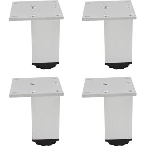 ANGEL CERDA Pieds de meubles réglables en aluminium, lot de 4, pour meubles, canapés et tables, argent, 6 cm (plage de réglage 60-78 mm) - Publicité ANGEL CERDA Pieds de meubles réglables en aluminium, lot de 4, pour meubles, canapés et tables, argent, 6 cm (plage de réglage 60-78 mm) - Publicité