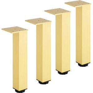 ANGEL CERDA Pieds de meubles réglables en aluminium, lot de 4, pour meubles, canapés et tables, doré, 20 cm (plage de réglage 200-218 mm) - Publicité ANGEL CERDA Pieds de meubles réglables en aluminium, lot de 4, pour meubles, canapés et tables, doré, 20 cm (plage de réglage 200-218 mm) - Publicité