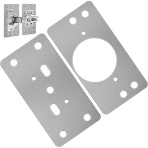 Gabrielle - Plaque de Réparation de Charnière, 2PCS Charnières de Portes avec 12 Vis, Supports de Réparation Plaques Installation Facile, Plaques de - Publicité Gabrielle - Plaque de Réparation de Charnière, 2PCS Charnières de Portes avec 12 Vis, Supports de Réparation Plaques Installation Facile, Plaques de - Publicité