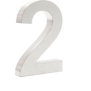 Plaque Numéro Maison Chiffre '2' 3D, 135 x 30 x 200 mm, Acier inoxydable, Résistant aux intempéries, Matériel fixation inclus - Wiltec - Publicité Plaque Numéro Maison Chiffre '2' 3D, 135 x 30 x 200 mm, Acier inoxydable, Résistant aux intempéries, Matériel fixation inclus - Wiltec - Publicité