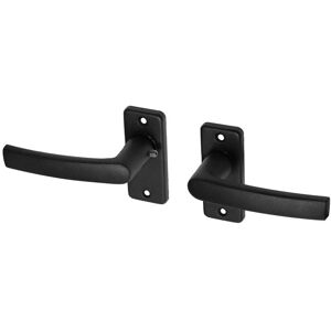 Wovar - Poignée de porte noire sur rosace rectangulaire - Par set - Publicité Wovar - Poignée de porte noire sur rosace rectangulaire - Par set - Publicité