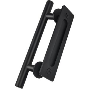 Dpzo - Poignee Porte, 30cm/11" Rétro Poignée De Porte Coulissante Noir En Acier Inoxydable Tirer Et Rincer La Sets De Poignées Pour Porte Coulissante En Bois - Publicité Dpzo - Poignee Porte, 30cm/11" Rétro Poignée De Porte Coulissante Noir En Acier Inoxydable Tirer Et Rincer La Sets De Poignées Pour Porte Coulissante En Bois - Publicité