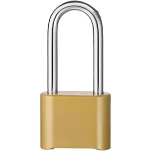 ANGEL CERDA Serrure à combinaison en alliage de zinc robuste, multifonctionnelle, sûre pour une utilisation intérieure et extérieure, longue poutre, couleur or - Publicité ANGEL CERDA Serrure à combinaison en alliage de zinc robuste, multifonctionnelle, sûre pour une utilisation intérieure et extérieure, longue poutre, couleur or - Publicité