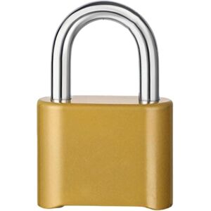 ANGEL CERDA Serrure à combinaison en alliage de zinc robuste, multifonctionnelle, sûre pour une utilisation intérieure et extérieure, poutre courte, couleur or - Publicité ANGEL CERDA Serrure à combinaison en alliage de zinc robuste, multifonctionnelle, sûre pour une utilisation intérieure et extérieure, poutre courte, couleur or - Publicité