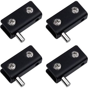 Sollbry - Lot de 4 charnières pivotantes, sans cadre pour porte en verre - Noir - Clips de porte en verre en acier inoxydable avec broche réglable - Publicité Sollbry - Lot de 4 charnières pivotantes, sans cadre pour porte en verre - Noir - Clips de porte en verre en acier inoxydable avec broche réglable - Publicité