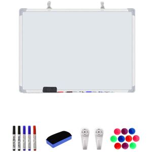 RWOYTHK Tableau Blanc Magnétique Simple Face 60 X 45 Cm, Tableau Blanc Effaçable Mural Avec Cadre En Aluminium Et Porte-marqueur, Adapté Au Bureau, À L'École Et À La Maison - Publicité RWOYTHK Tableau Blanc Magnétique Simple Face 60 X 45 Cm, Tableau Blanc Effaçable Mural Avec Cadre En Aluminium Et Porte-marqueur, Adapté Au Bureau, À L'École Et À La Maison - Publicité