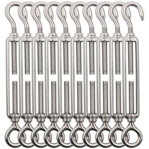 Ikodm - Tendeur Cable Crochet M5 (crochet Et Oeil), Tendeur Fil Acier/tendeur Cable Inox En Acier Inoxydable 304 Pour Fil A Linge, Cable Acier, Corde Acier -10 Pièces - Publicité Ikodm - Tendeur Cable Crochet M5 (crochet Et Oeil), Tendeur Fil Acier/tendeur Cable Inox En Acier Inoxydable 304 Pour Fil A Linge, Cable Acier, Corde Acier -10 Pièces - Publicité