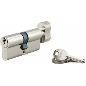 Cylindre à bouton 35 x 35 mm nickelé 3 clés - Thirard - Publicité Cylindre à bouton 35 x 35 mm nickelé 3 clés - Thirard - Publicité