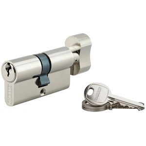 Cylindre de serrure à bouton sa unikey (achetez-en plusieurs, ouvrez avec la même clé), 30Bx30mm, 3 clés, nickelé Thirard - Publicité Cylindre de serrure à bouton sa unikey (achetez-en plusieurs, ouvrez avec la même clé), 30Bx30mm, 3 clés, nickelé Thirard - Publicité