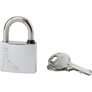 Cadenas à clé Type 1, laiton, extérieur, anse inox, 40mm, 2 clés - Thirard - Publicité Cadenas à clé Type 1, laiton, extérieur, anse inox, 40mm, 2 clés - Thirard - Publicité